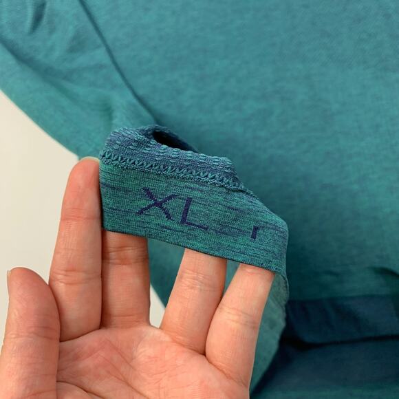 Lululemon Shirt Mens XL Extra Large Teal Blue Long Sleeve Activewear Workout Gym - Picture 10 of 13